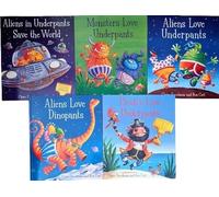 Kids/Children Aliens Love Underpants 5 books collection set Pirates Love underpants Aliens Love dinopants monsters love underpants Aliens in Underpants save the world picture story books action & adve
