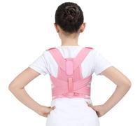 Kids Children Correction Hunchback Posture Corrector Back Support Brace Pain Relief Soft Orthopedic Corset Shoulder Neck Spinal Lumbar Support Belt(Pink,S)