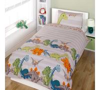 Rapport Home Dinosaur Duvet Set Natural Single, Cream