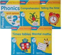 Kids Children Home Schooling Collins easy learning workbooks Ages 5-7 Supports Key Stage 1 (Set of 5 ) English & Maths paperback. Early Learning Educational Activity Book Sets -