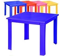Kids Children Plastic Table Strong Folding Table Suitable for Outdoor Side Table (Blue)