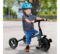 HOMCOM Kids Plastic Tricycle Bike - Black, Black