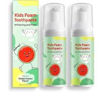 Kids & Children Watermelon Low Fluoride Whitening Toothpaste with Natural Formula to Reduce Plaque, Foaming Toddler Toothpaste for U-Shaped & Electric Toothbrushes Ages 3 and Up