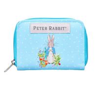Kids Children's Luxury Premium Coin Purse Wallet Zipper Blue Polka Dot PR