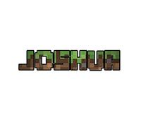 Kids Children's Personalised Custom Name Mine Mining Font Wall Art Decal Sticker Mining & Craft Kids Bedroom Gaming Wall Decal Boys Girls (XLarge: 130cm x 60cm)