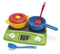 KIDS CHILDRENS PLAY TOY COOKER & POTS play kitchen hotplate pots pans by DANTOY
