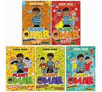 Kids Chilren Planet Omar 5 Book Set Collection World Book Day By Zanib Mian short stories hero flop Incredible rescue mission Unexpected super spy Ages 7+