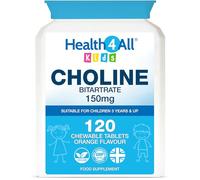 Kids Choline 150mg 120 Chewable Tablets for Children 3+, Brain Support