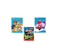 Kids Christmas Advent Calendar Bundle - Peppa Pig, Paw Patrol and Hot Wheels (40g Each) - 3 x 24 Milk Chocolate - Chocolate Christmas Countdown with Crayons Box