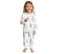 Kids Christmas Costume Personalised DIY Colour In Top & Pants Craft Outfit | Christmas Santa Snowman Tree Printed, Family Craft Activities, Fun Gift for Boys and Girls 2-9Y, Christmas and World Book Day