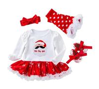 Kids Christmas Costume Snowflake Romper Dress Baby Girls Festive Party Wear Cosplay Attire Soft Breathable Material Holiday Celebration Elegant Design Age 0 to 24 Months