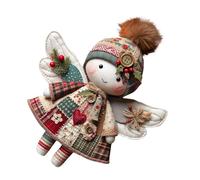 Kids Christmas Craft Kit,Rustic Cute Christmas Decorations | Girls Angel Doll Decor Fabric Craft Kit - for Kids Adults Girls Family Friends Party Home Tree Wall Door Window