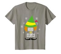 Kids Christmas Elf Raised by Elves T-Shirt