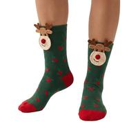 Kids Christmas Socks with Reindeer Design - OEKO-TEX Certified Cotton, Gift Box Set, Soft & Festive Winter Socks for Boys and Girls