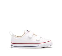 Converse Infant Unisex Easy-On Velcro Canvas Ox Trainers - White, White/Red/Blue, Size 2 White/Red/Blue