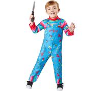 Kids CHUCKY Costume Halloween Fancy Dress Licensed Girls Boys Toddler 2-4 Yrs