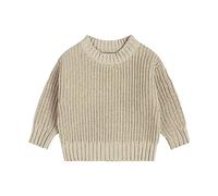 Kids Chunky Knit Jumpers 5-6 Years Khaki Toddler Long Sleeve Crew Neck Solid Knit Sweater Winter Clothes for Girls and Boys Baby Tops Clothes Sweater Boys Large
