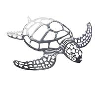 Kids Circuit Building Set Age 4 Metal Sea Turtle Ornament Beach Theme Wall Art Decorations Wall Hanging For Indoor Livingroom New Household Supplies Boy Kids (Silver, One Size)