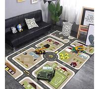 Kids City Town Rug, Car Play Carpet, City Road Playmat Children Educational Games Mat For Bedroom Living Room Playroom Nursery(02,140 * 200CM)