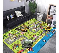 Kids City Town Rug, Car Play Carpet, City Road Playmat Children Educational Games Mat For Bedroom Living Room Playroom Nursery(04,140 * 200CM)