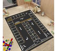 Kids City Town Rug, Car Play Carpet, City Road Playmat Children Educational Games Mat For Bedroom Living Room Playroom Nursery(09,60 * 90CM)