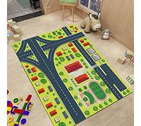 Kids City Town Rug, Car Play Carpet, City Road Playmat Children Educational Games Mat For Bedroom Living Room Playroom Nursery(06,140 * 200CM)