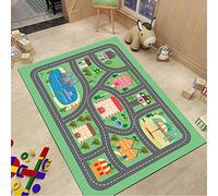 Kids City Town Rug, Car Play Carpet, City Road Playmat Children Educational Games Mat For Bedroom Living Room Playroom Nursery(08,120 * 200CM)