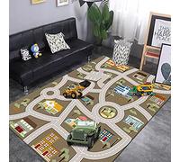 Kids City Town Rug, Car Play Carpet, City Road Playmat Children Educational Games Mat For Bedroom Living Room Playroom Nursery(05,120 * 180CM)