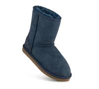 Kids Classic Sheepskin Boots - Soft Genuine Wool Lining for Warmth and Comfort - Durable Non-Slip Sole for Outdoor Play (Navy Blue, Youth 3, UK Footwear Size System, Little Kid, Numeric, Medium, 3)