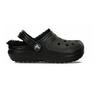 Kids Classic T Clogs with Faux Fur Lining Black