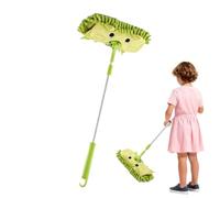 Kids Cleaning Mop - Adjustable Long Handle Microfiber Head, Cute Broom Toy, Housekeeping Dusting Supply, Real Pretend Cleaning Tool Set | Interactive Floor Sweeper For Girls