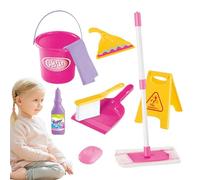 Kids Cleaning Set - 1-3cm Broom Set, Suitable Mini Housekeeping Toys, ABS House keeping Play Sets | Heavy Duty Pretend Play Housekeeping for Girls 3+Include Broom, Family Fun Mop, Dust Pan, and Mor