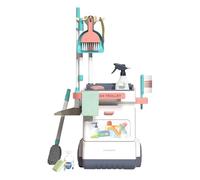Kids Cleaning Set, Toddler Broom Toys, Fifteen Piece Plaything, Realistic Mop Tools, Cleaning Toy for Birthday, Christmas, Family Time, Pretend Play, 13.19x12.2x27.95 inches