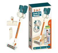 Kids Cleaning Toys Set With 3 Interchangeable Vacuum Cleaner Nozzle That Really Works Vacuum Cleaner With Music And Lights Pretend Role Educational Role-Playing Housekeeping For Age 3-12