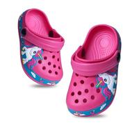 Kids Clogs Garden Non Slip Boys Girls Clogs Sandals Beach Pool Shower Slippers Toddler Unisex Clogs Mules Lightweight Plastic Shoes Surf Water Shoes (8.5 UK,HPU)