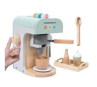 Kids Coffee Maker,Wood Shop Coffee Machine Role Play Set - Educational Toys Imaginative for Toddler Kids Girls Boys Indoor Playroom Preschool Classroom Kindergarten Birthday