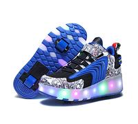 Kids,Color-Full LED Light-UP,USB Rechargeable,Trainer Roller Skates Shoes with Double Wheels,Trainers Sneakers Best Gifts for Birthday Party Thanksgiving