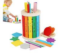 Kids Color Sorting Toys | Preschool Educational Wooden,Fine Motor Skills Shape Learning Activities - for Development Problem Solving Fun Play Stocking Stuffers Birthday