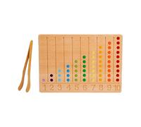 Kids Colorful Counting Toys, Engaging Math Beads Board Game, Wooden Material, Multi-Faceted Development, Fun Counting Games, Creative Preschool Learning Activity for Ages 4 to 6, 27x19.8x0.9cm