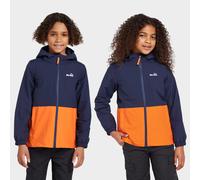 Kids' Colour Block Waterproof Jacket, Navy 3-4Y