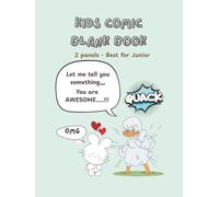Kids Comic Blank Book (Light Blue): Create Your Own Comics - Blank Comic Panels for Creative Kids | Ages 6-10 | 8.25" x 11" | 80 pages | 2 Large Print ... Beginner | Focus on Drawing and Storytelling