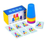 Kids Competitive Stacking Cups, Kindergarten Logic & Focus Game