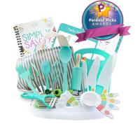 Kids Cooking Kits Real Cooking and Baking Gift Set with Cookbook and Storage Case- Montessori Complete Cooking Supplies for the Junior Chef - Set for Girls & Boys - Utensils and Kid Safe Knives