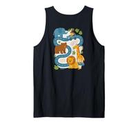 Kids Cool Animals Play Cars on Dad's Back DAD Toddler Race Tank Top