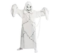 Kids Cool Ghoul Robe Costume Halloween Creepy Scary Ghost Fancy Dress Outfit