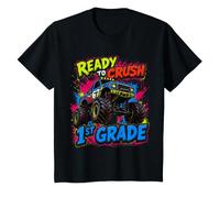 Kids Cool Monster Trucks 6 7 Back to School 1st Grade Boys T-Shirt