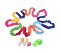 Kids Cooperative Stretch Band Team Building Game with Whistle Education Stretch Rope for Group Activities and Physical Education- 500cm