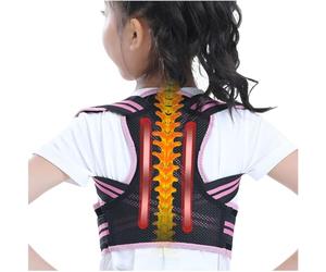 Kids Correction Hunchback Spine Posture Corrector For Children Students Back Straightener High Support Back Brace Shoulders Lumbar Support Belt Sports Waist Trainer(Blue,S)