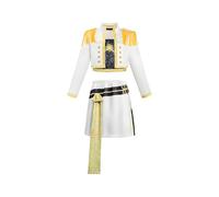 Kids Cosplay Halloween Dress Up Costumes, Anime Elastic Cosplay Outfit for Little Girl, Pop Singers Idol Stage Role, Dress-Up Outfit Kit Including Jacket Lining Shorts for Birthday Parties Halloween