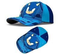 Kids Cotton Baseball Cap | Stylish | Sonic The Hedgehog Velcro Closure Blue Eye-Catching Hat for Boys and Girls, Perfect for Outdoor Sunny Days 3+ Years